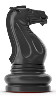 Black Knight Chess Piece
